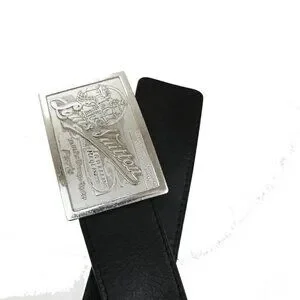 LOUIS VUITTON Logo Ceinture Jeans Belt Leather Black Silver M6812 Spain 67FB829 Louis Vuitton | Accessories | Louis Vuitton Logo Ceinture  main image 3